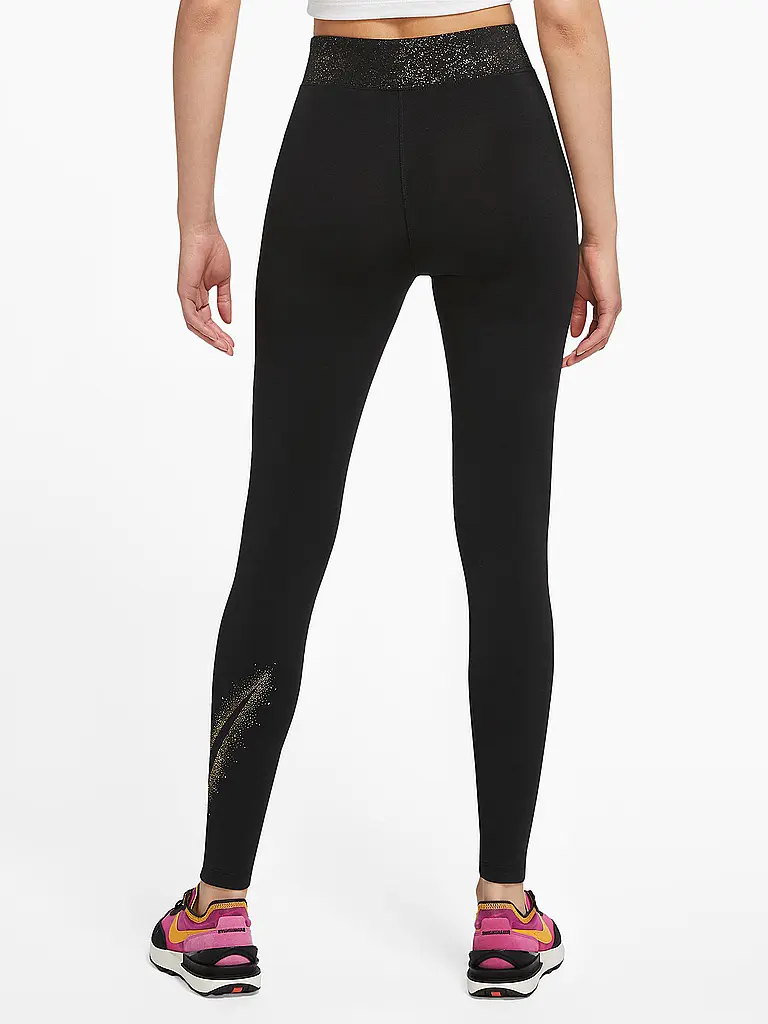 NIKE Damen Tight Sportswear Stardust schwarz